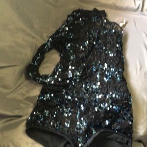SA black sparkly dance costume